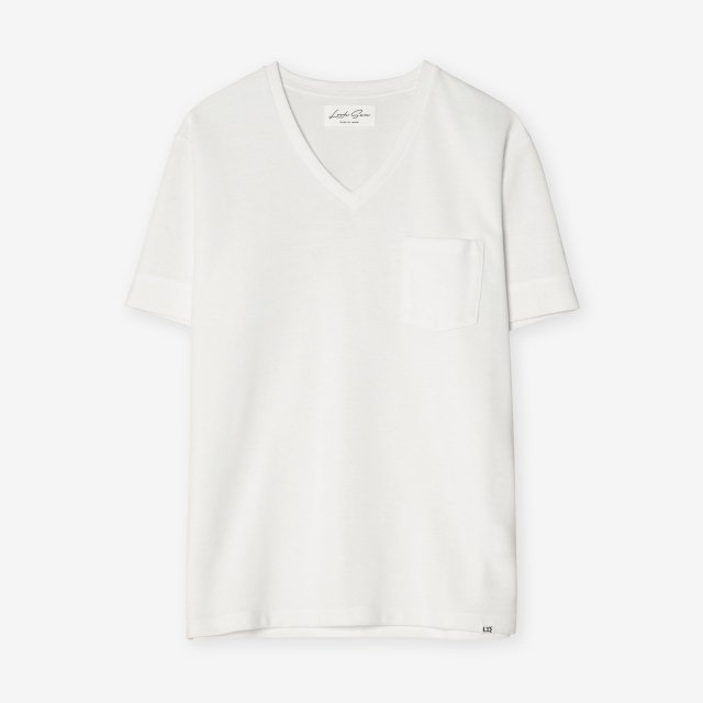 <span>Silk＆Cotton V-neck T-shirts / White</span>シルク＆コットン VネックTシャツ / ホワイト