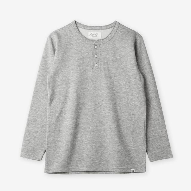 <span>SilkCotton Henley-neck Long Sleeve / Grey</span>륯åȥ إ꡼ͥåĹµT / 졼