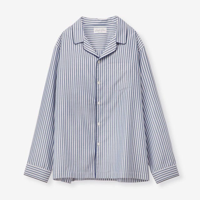 <span>Silk Pajama Shirts / Stripe Navy&White</span>륯 ѥޥ / ȥ饤 ͥӡ&ۥ磻