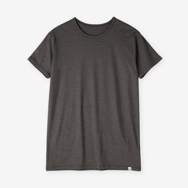 <span>Silk Inner Crew-neck T-shirts / Chacoal Grey</span>シルク インナークルーネックTシャツ / チャコールグレー