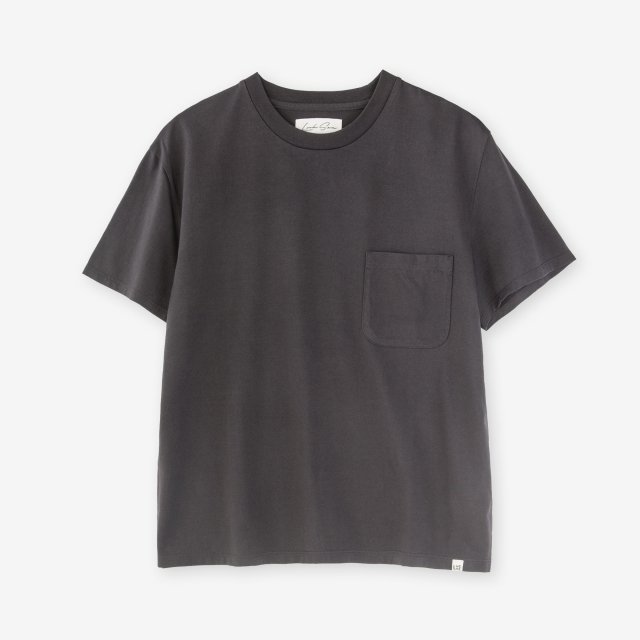 <span>Cotton&Silk Crew-neck Jersey T-shirts / C.Grey</span>コットン＆シルク クルーネック天竺Tシャツ / チャコールグレイ