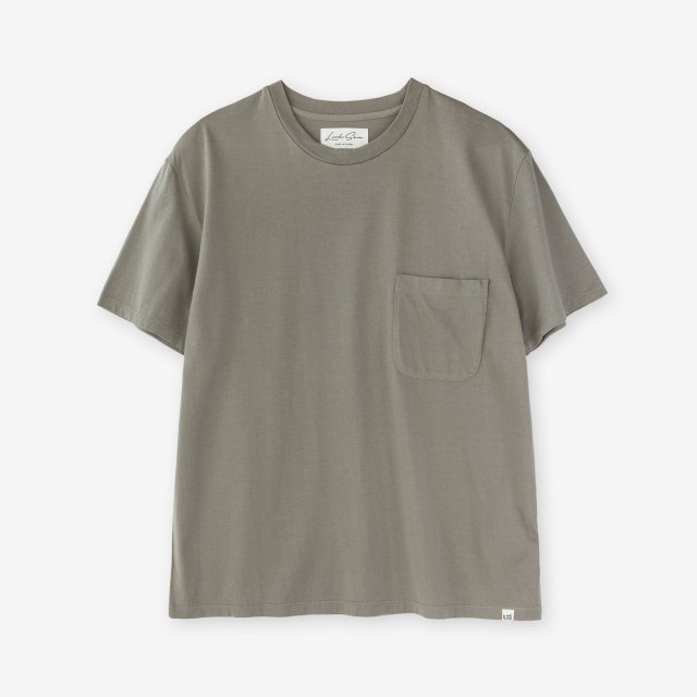 <span>Cotton&Silk Crew-neck Jersey T-shirts / Khaki</span>コットン＆シルク クルーネック天竺Tシャツ / カーキ