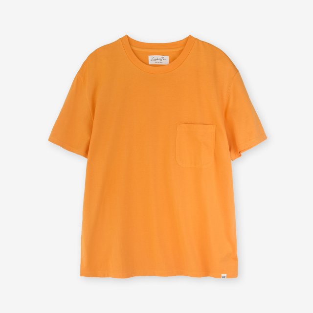 <span>Cotton&Silk Crew-neck Jersey T-shirts / Orange</span>コットン＆シルク クルーネック天竺Tシャツ / オレンジ