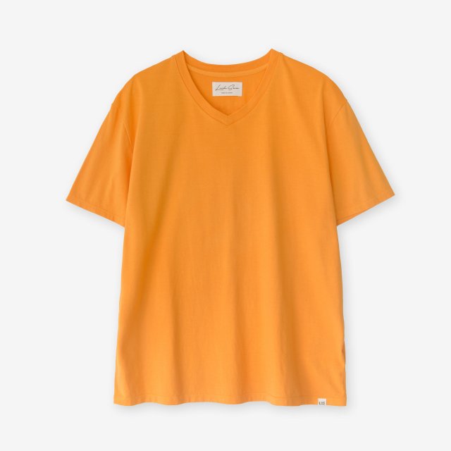 <span>Cotton&Silk V-neck Jersey T-shirts / Orange</span>コットン＆シルク Vネック天竺Tシャツ / オレンジ
