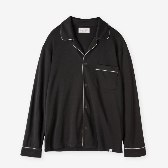 <span>Spun Silk Pajama Shirts / Ink Black</span>¥륯 ѥޥ / 󥯥֥å