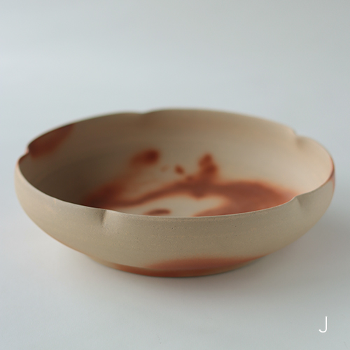 うつわの店 IZUMO [utsuwa] online shop｜大江一人 梅鉢 大（7寸） 緋襷