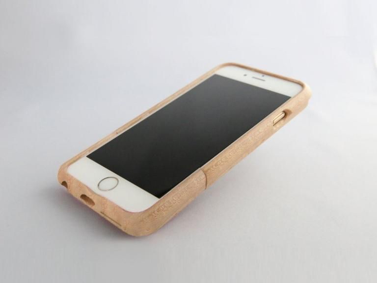 iPhone13対応》【 ウッドケース for iPhone ナチュラルウッド