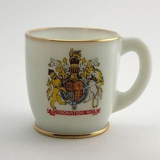 A-002 Antique Cup Elizabeth II Coronation mug 1953, Collectible Mug,