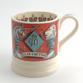 A-004 Antique cup 『HAPPY GLORIOUS』Emma Bridgewater　エリザベス女王誕生９０歳記念マグカップ