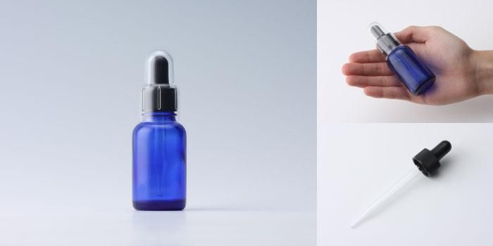 エムボトル No.10 コバルトブルー| 遮光瓶 | 通販サイト-ガラスびん.com