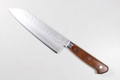 クロマックス 三徳包丁 槌目 茶柄 170mm #0241400 製造元 高村 クロマックス 三徳包丁 槌目 茶柄 170mm #0241400 製造元 高村