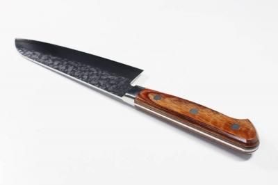 クロマックス 三徳包丁 槌目 茶柄 170mm #0241400 製造元 高村 クロマックス 三徳包丁 槌目 茶柄 170mm #0241400 製造元 高村