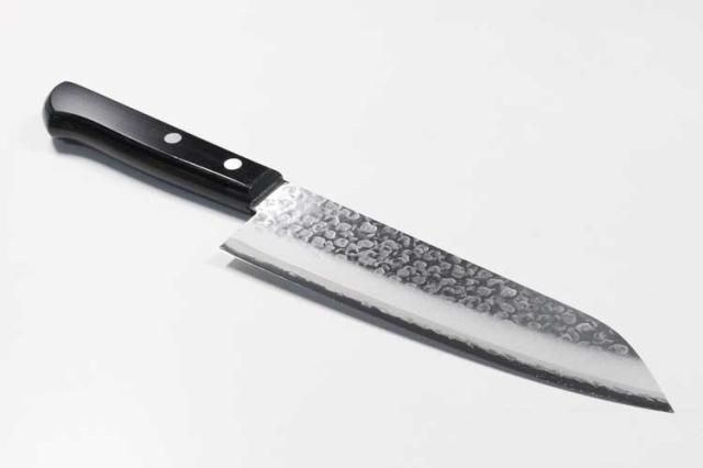 高村刃物 クロマックス鋼 槌目黒合板 三徳包丁 170mm #0241400 高村刃物 クロマックス鋼 槌目黒合板 三徳包丁 170mm #0241400