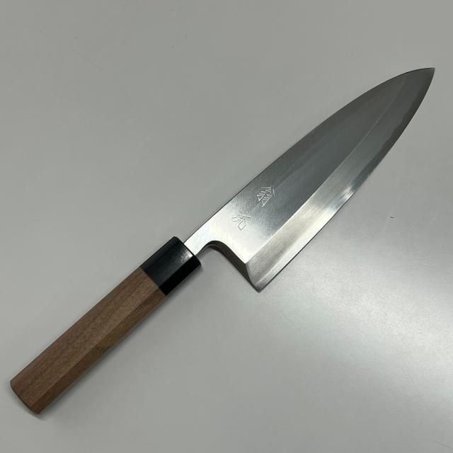 世界有名な 翁流 銀三 #2200027 本霞研 180mm 刃渡り 出刃 本鍛錬 調理器具