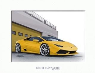ランボルギーニ イラスト - 林部研一 KEN-1 HAYASHIBE Car