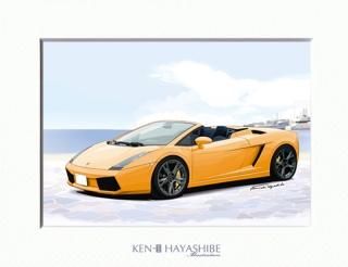 【超希少】林部研一　V12ランボルギーニ 「レジェンド」イラスト巨大ポスター オーダーイラスト ＃lamborghini #ランボルギーニ #murcielago
