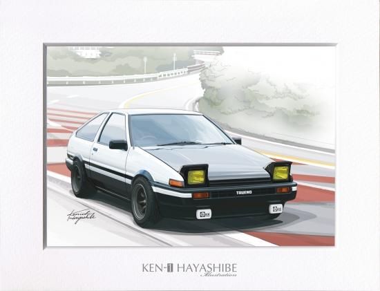 トヨタ トレノ Ae86 イラスト