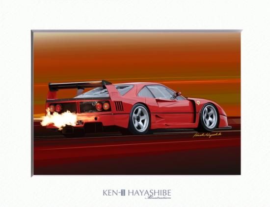 フェラーリ F40lm イラスト フェラーリ F40lm イラスト