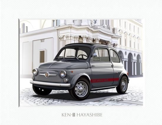 Abarth 595 イラスト Abarth 595 イラスト
