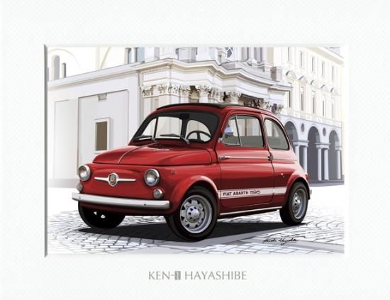 Abarth 595 イラスト