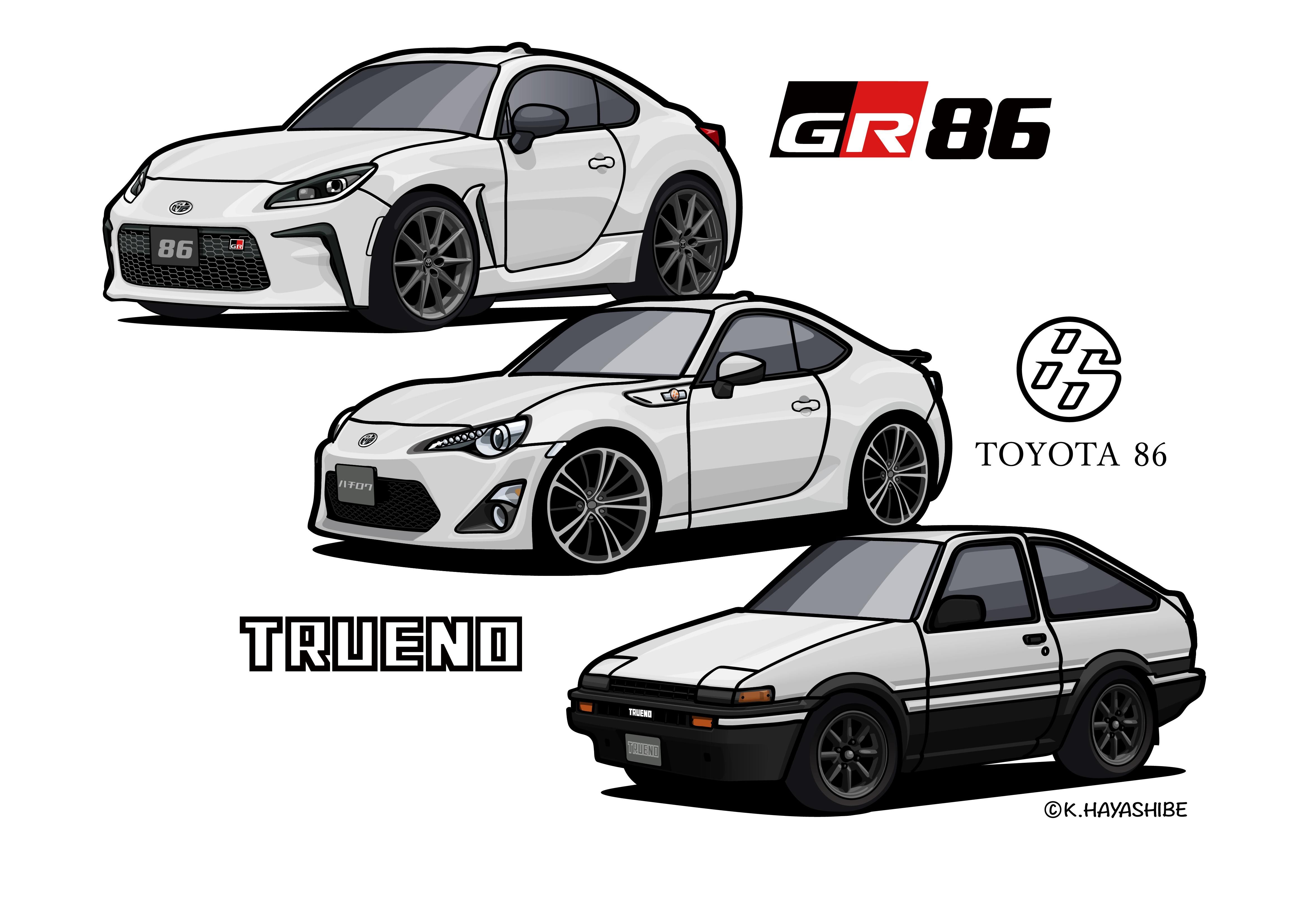 くるまのイラスト林部研一 KEN-1 HAYASHIBE Car Illustration