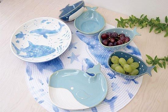 ブルーマリン 浅ボウル ブルー - SHINACASA