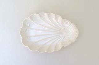 C13-1/在銘/プラチナ縁 刺身皿大8客・小8客/共箱/葉形皿/小皿/向付 C13-1/在銘/プラチナ縁 刺身皿大8客・小8客/共箱/