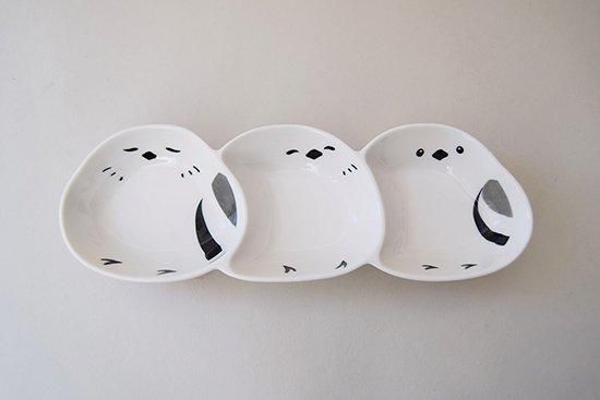 SHINA CASA シーナカーサ まんまるシマエナガ 鳥 三連皿 小鉢三