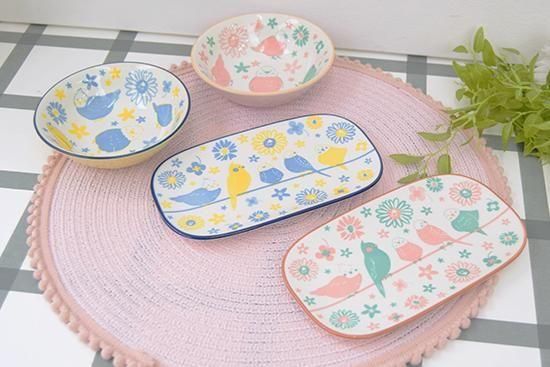 カラフルインコ 浅ボウル イエロー - SHINACASA