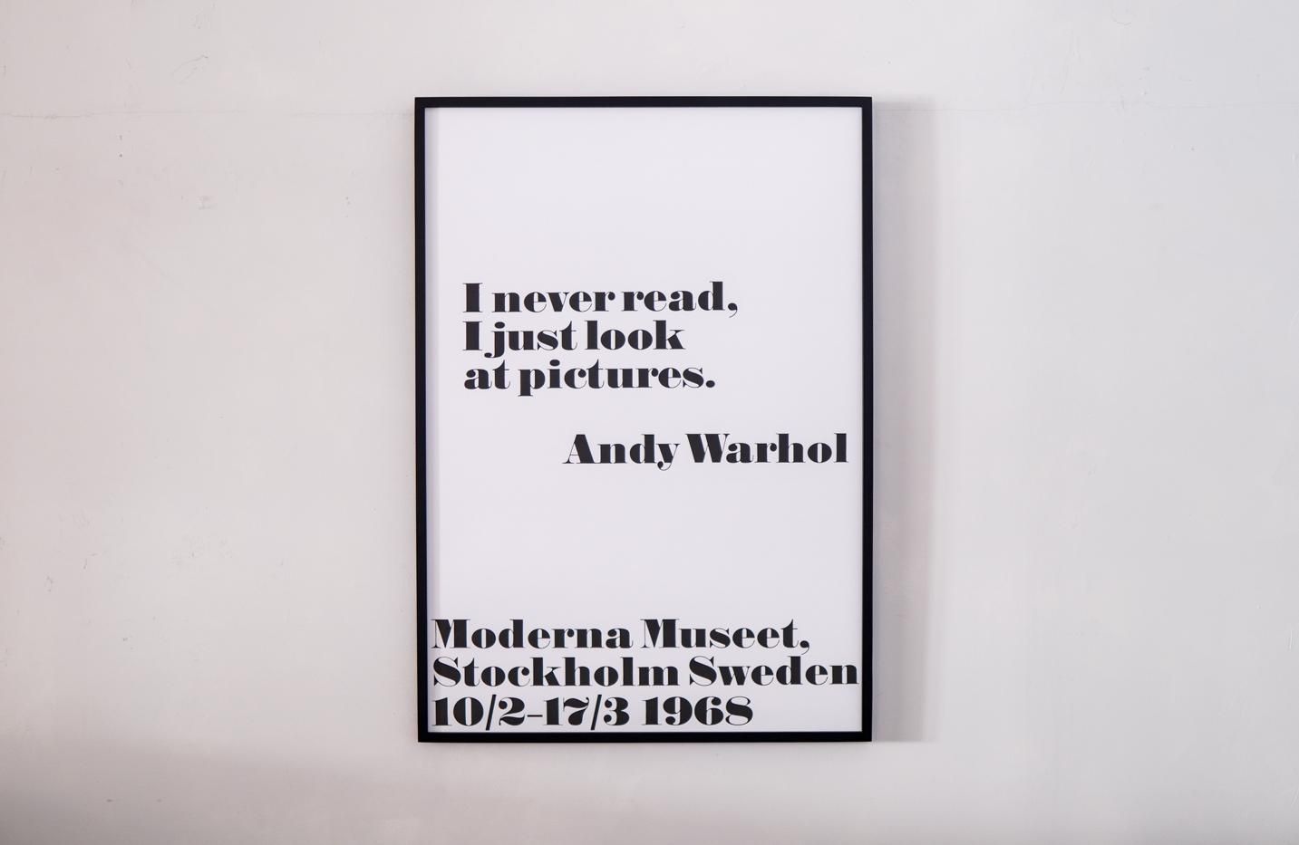 Andy Warhol × John melin / I never read, I just look at