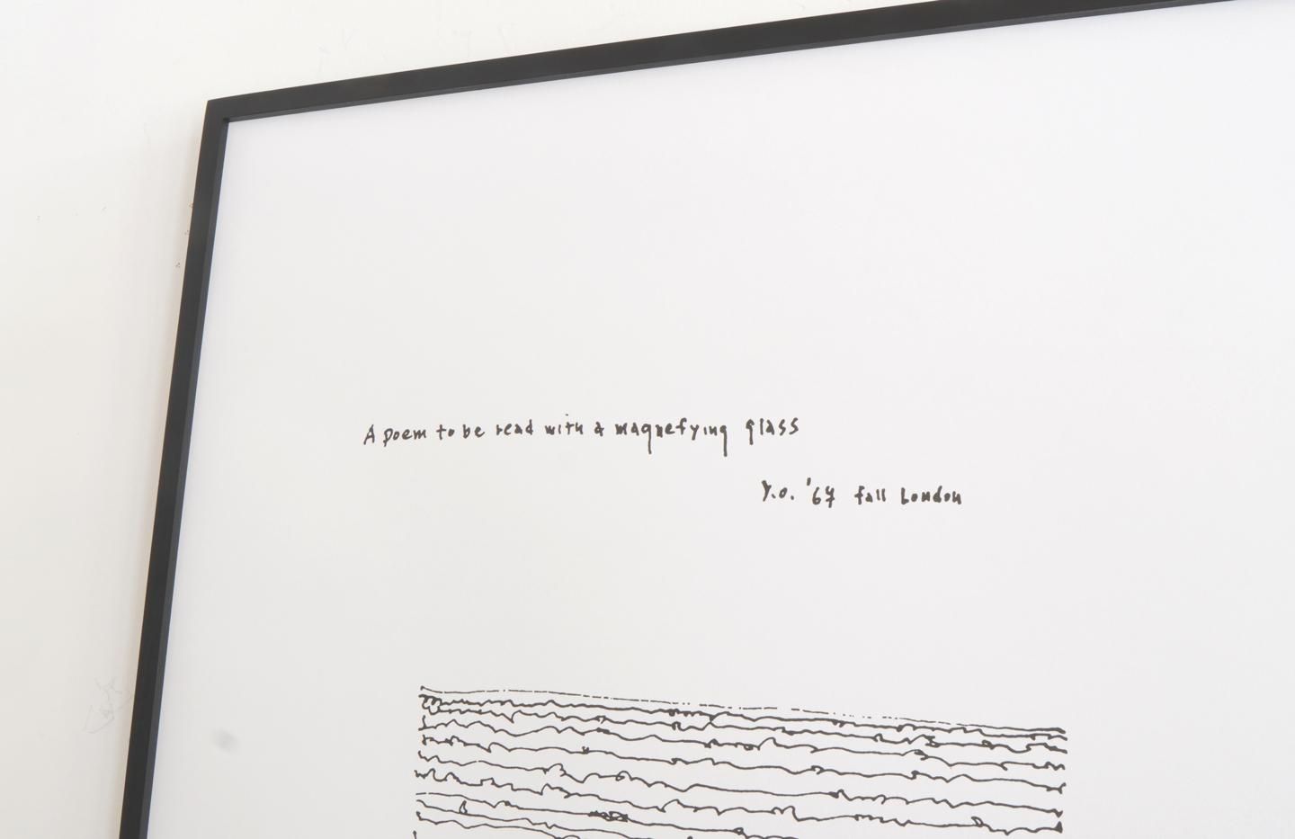 Yoko Ono / A poem to be read with a magnifying glass ｜印刷物