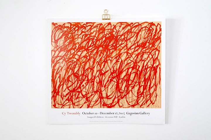 画家『サイ・トゥオンブリー Cy Twombly』アメリカでの展示ポスターb