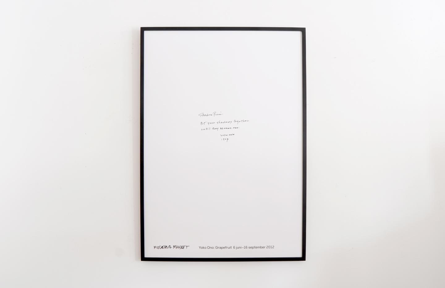 Yoko Ono / Shadow Piece - ミュージアム ポスター - 輸入 Yoko Ono / Shadow Piece - ミュージアム ポスター - 輸入