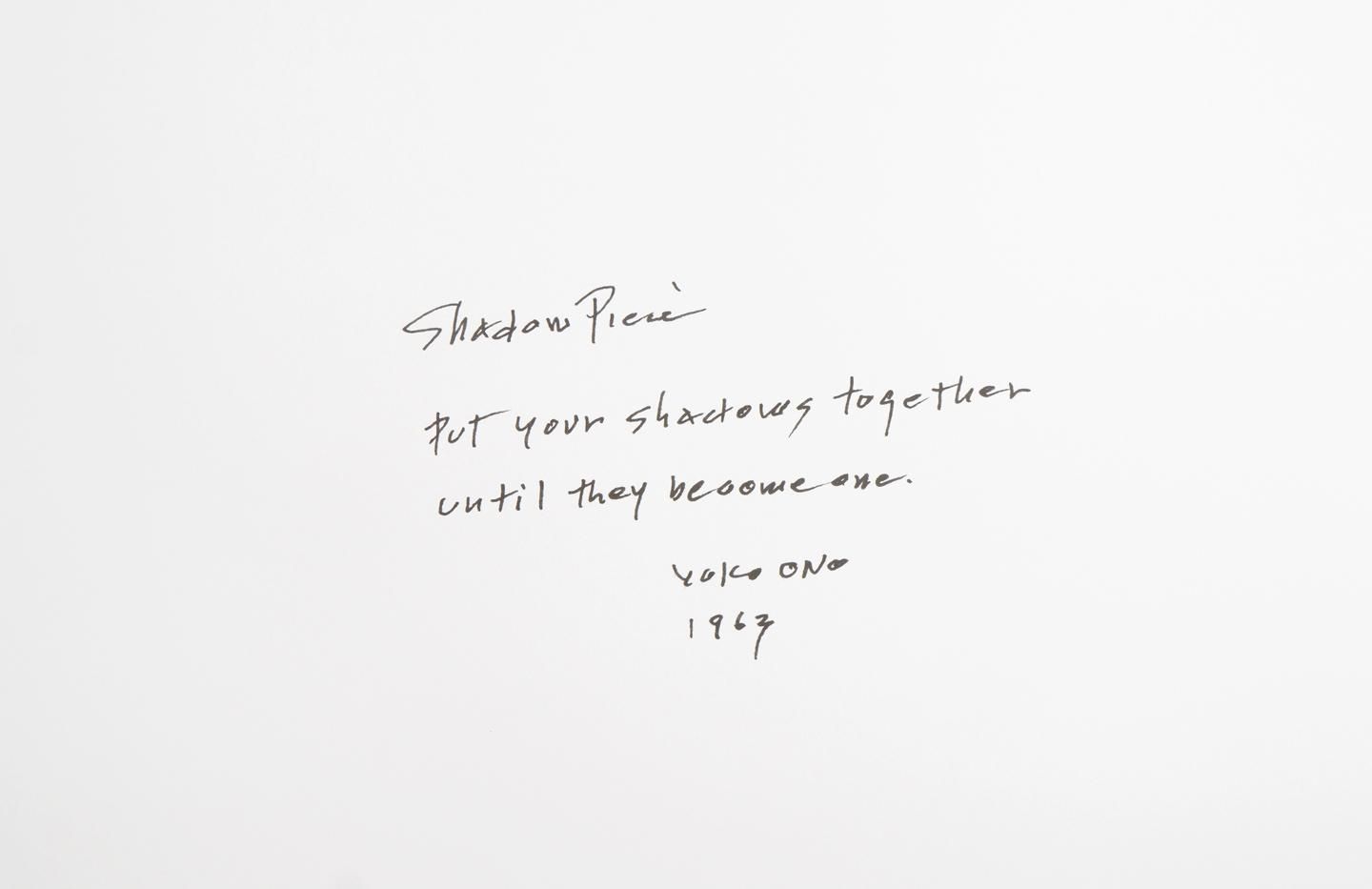 Yoko Ono / Shadow Piece - ミュージアム ポスター - 輸入 Yoko Ono / Shadow Piece - ミュージアム ポスター - 輸入