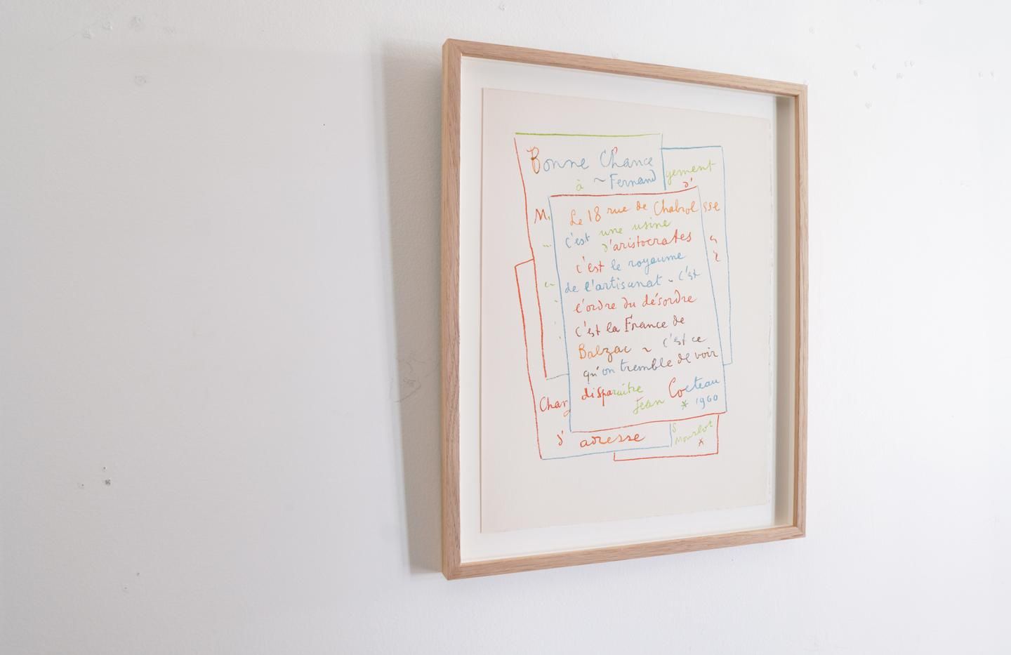 Jean Cocteau / Original Lithograph - ヴィンテージ ポスター