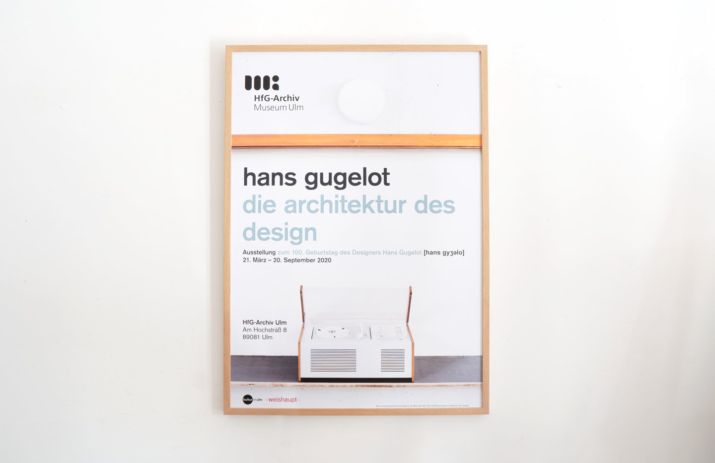 Hans Gugelot Exhibition Poster - BRAUN DESIGN ポスター -海外