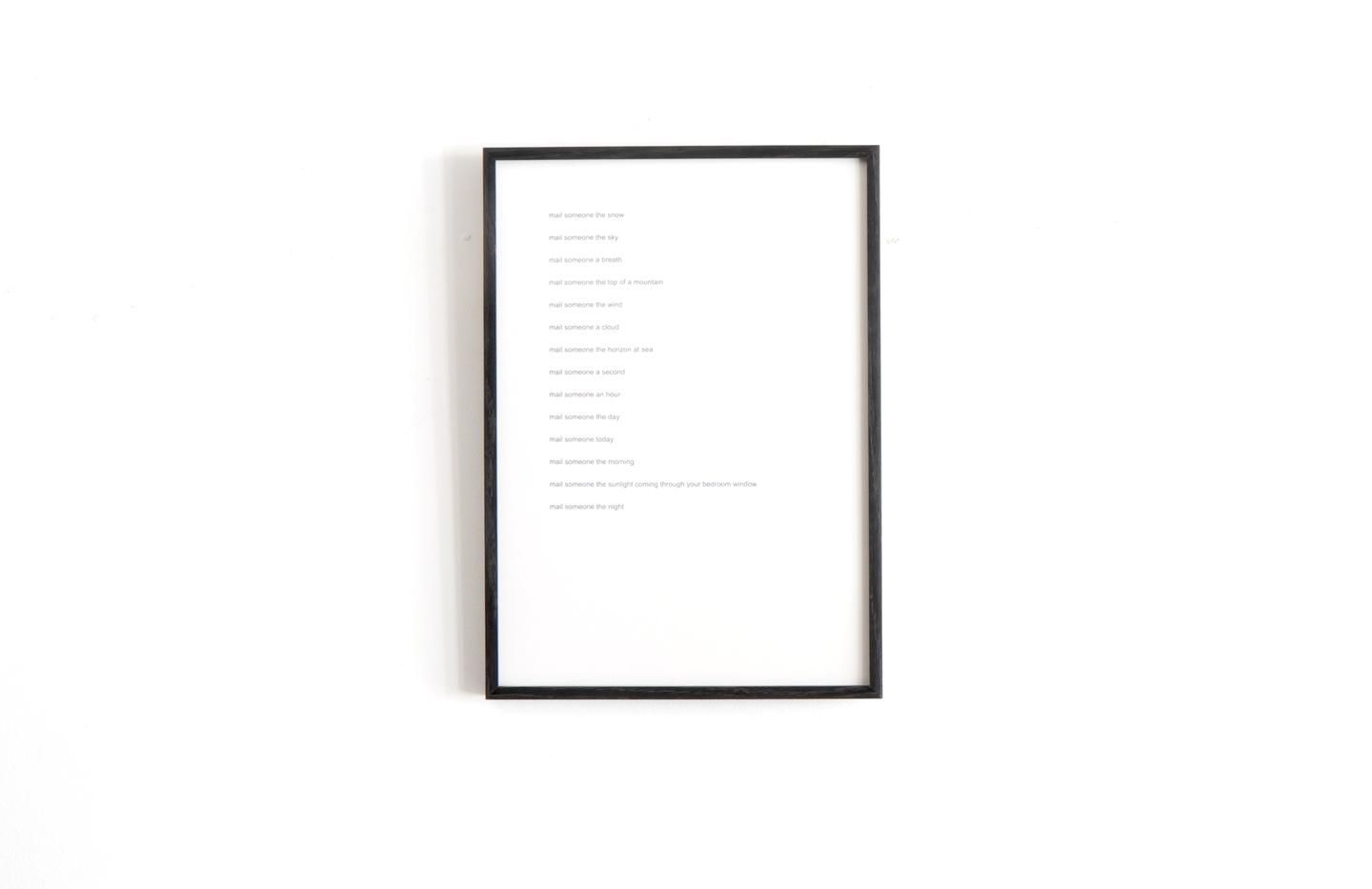 David Horvitz / Mail Someone, 2017 - タイポグラフィ