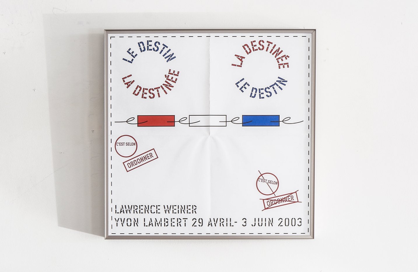 Lawrence Weiner / Yvon Lambert - グラフィック ポスター - 輸入