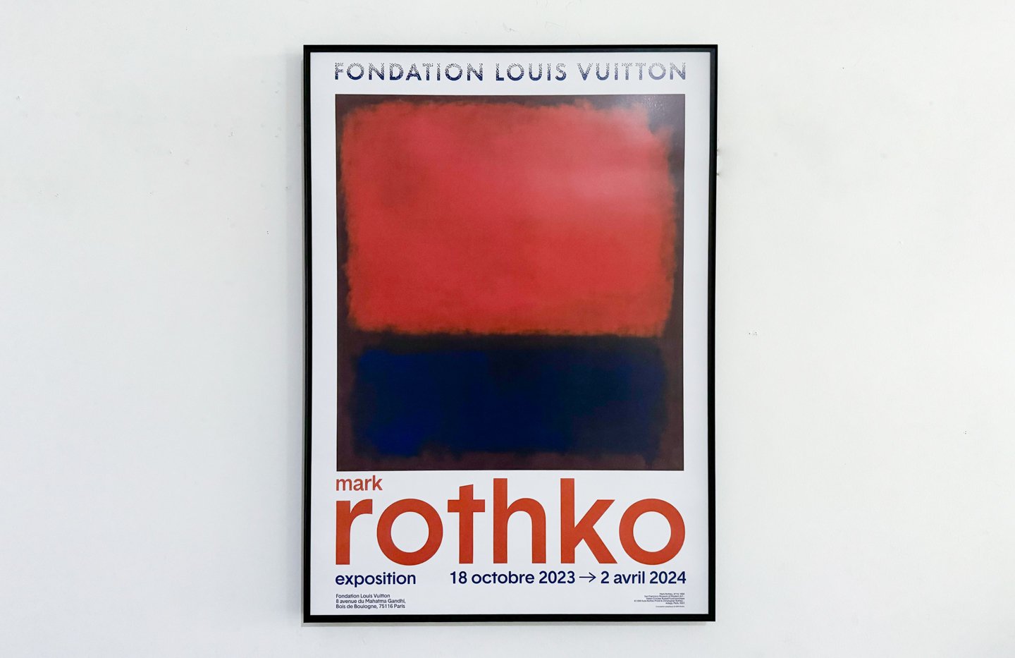 Mark Rothko / Fondation Louis Vuitton 2023-2024 - マーク・ロスコ ポスター - 輸入ポスター専門店  ナップフォード・ポスター・マーケット