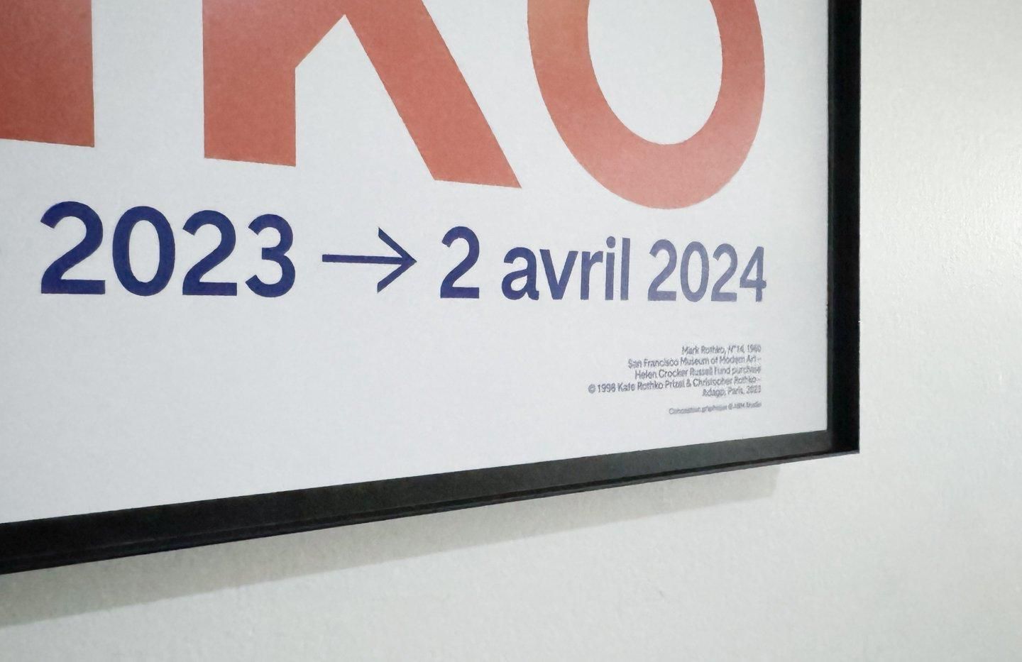 1枚のみ】マーク・ロスコ 海外ポスター① ルイヴィトン財団 2023