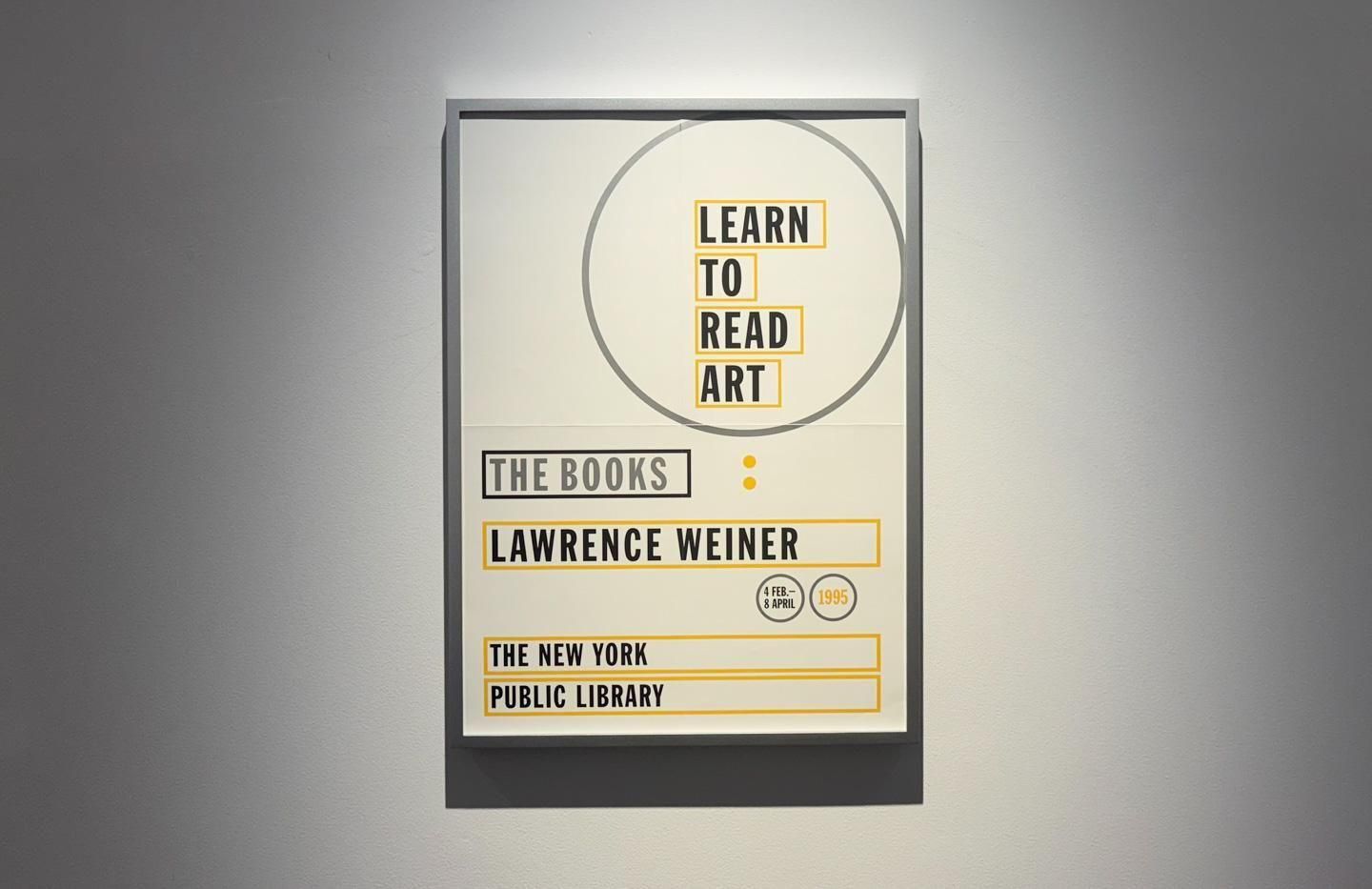 Lawrence Weiner / THE BOOKS - LEARN TO READ ART - 1995
