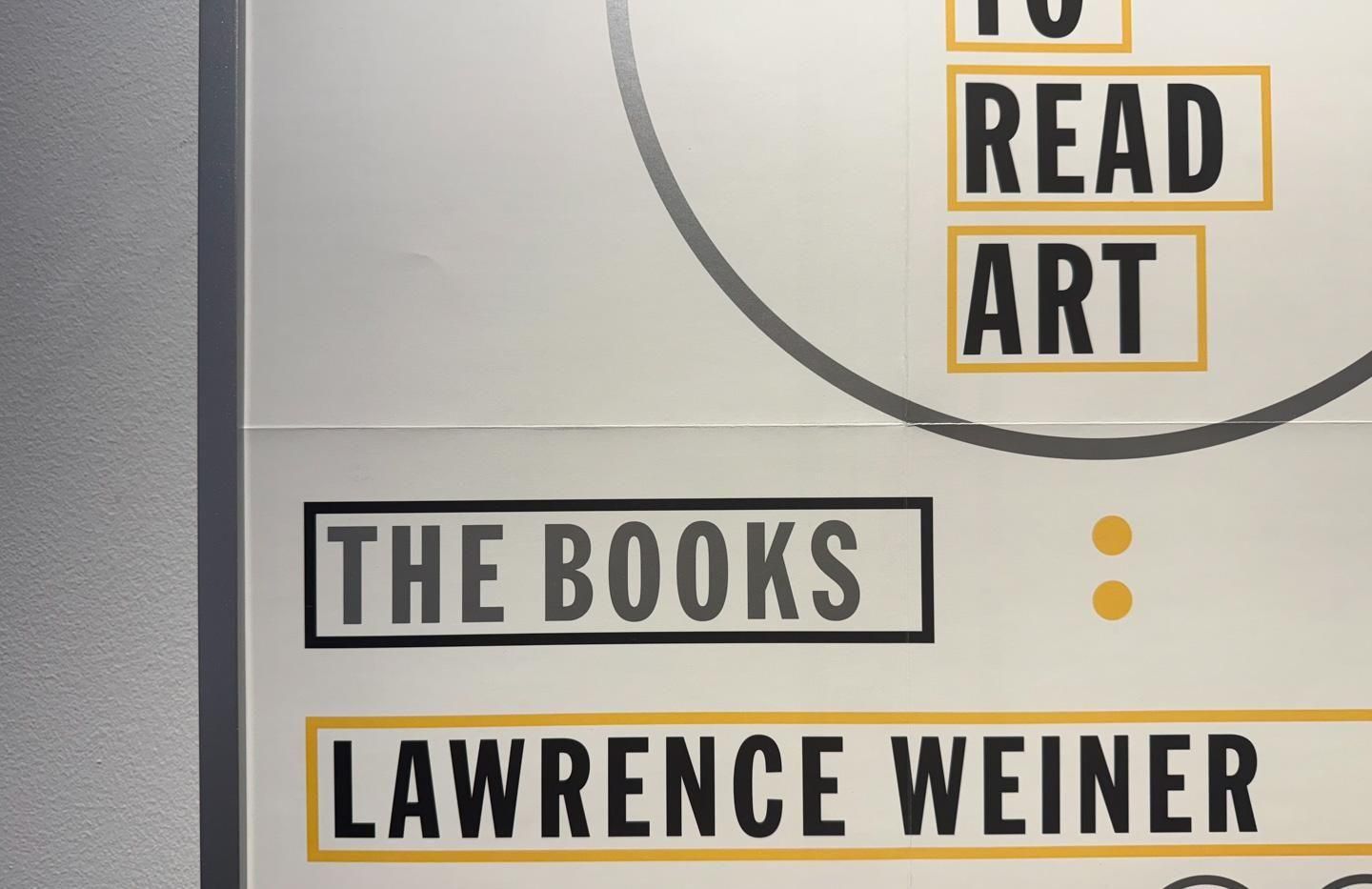 Lawrence Weiner / THE BOOKS - LEARN TO READ ART - 1995