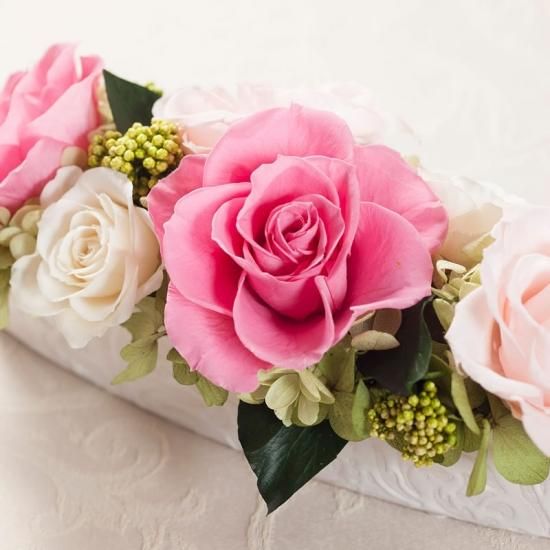 小さなフラワーバスケット♡プリザーブドフラワーハンドメイド