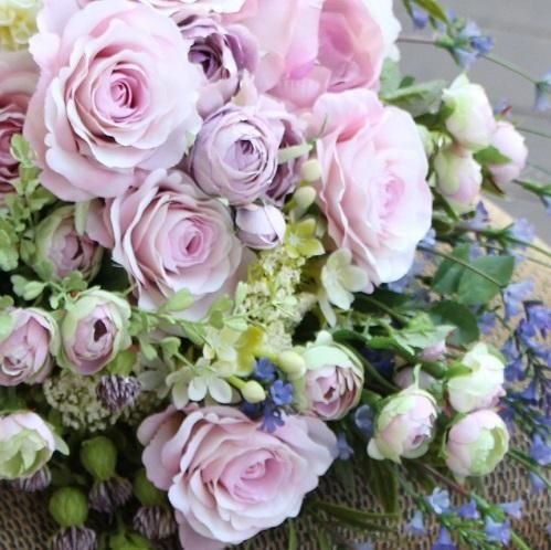 ラベンダーピンク色のローズスワッグ - カントリーマム オンライン