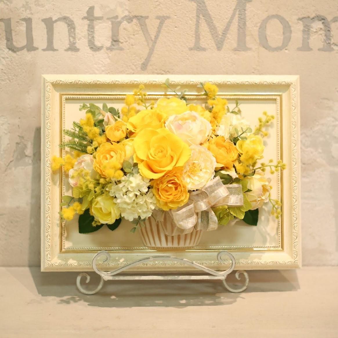 本物の花フレーム入り リーフ インテリア 壁掛け 24K GOLD　◯◯ 本物の花フレーム入り リーフ インテリア 壁掛け 24K GOLD