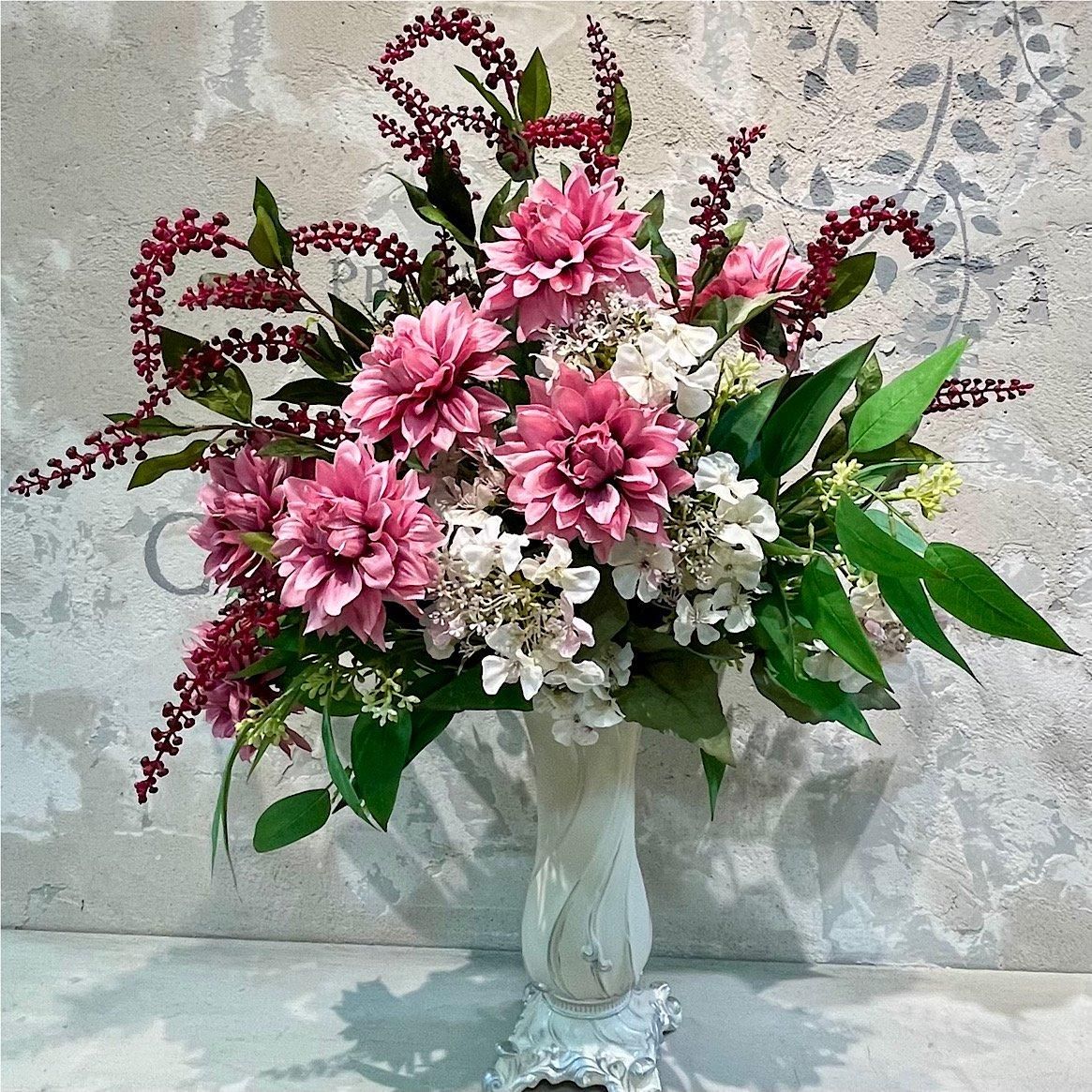 高さ80cm!高級造花のダリアの豪華なインテリアフラワー 高さ80cm!高級造花のダリアの豪華なインテリアフラワー