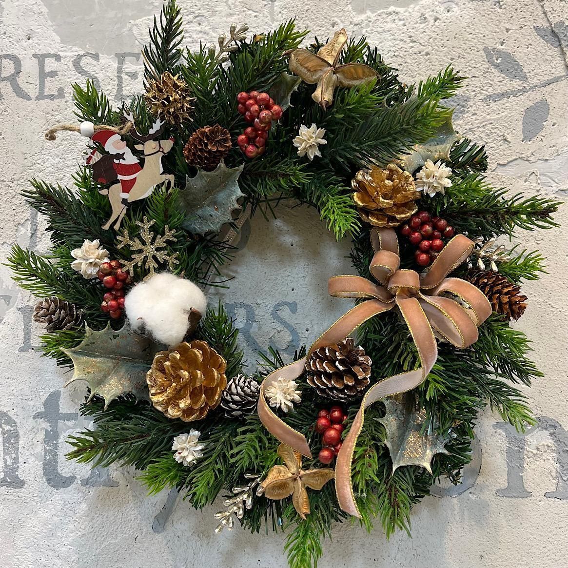 ハンドメイド 着せ替えカントリーリース、Xmas、お正月、Summer ハンドメイド 着せ替えカントリーリース、Xmas、お正月、Summer リース