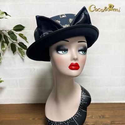 Coco&Amiレア物 猫かぶらニャいと!モダンハット(猫まみれ