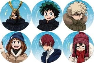 ヒロアカ　集合　アクリルコレット時計　ゆきまつり 描き下ろしイラスト使用の「ヒロアカ × さっぽろ雪まつり」グッズが