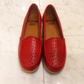 Dot Red Leather